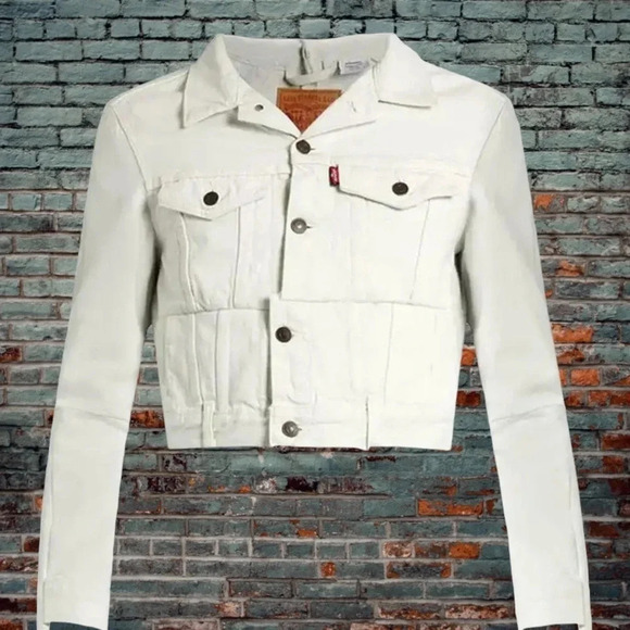 VETEMENTS x LEVIS RE-WORKED CROPPED DENIM JACKET XS *RARE* - Picture 3 of 16